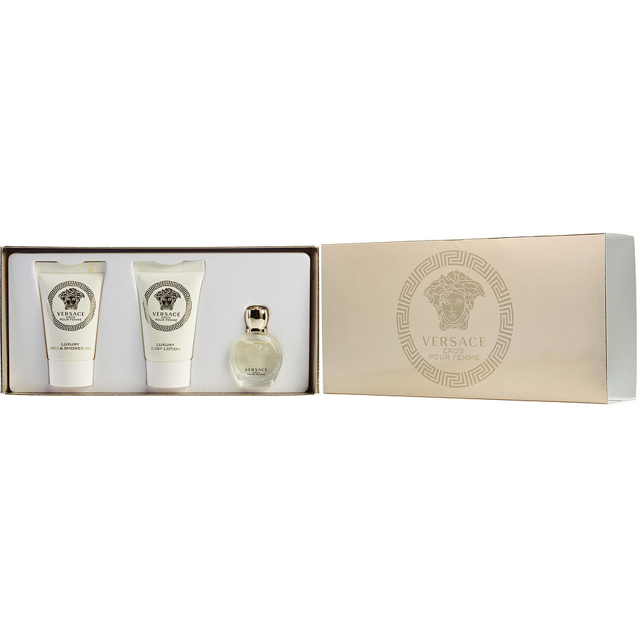 Eros Pour Femme Miniature 3 Piece 5ml Eau de Parfum by Versace for Women (Mini Set)