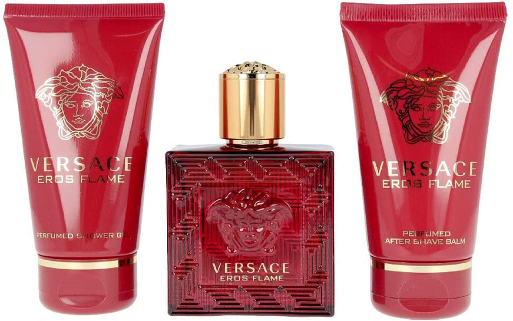 Eros Flame 3 Piece by Versace for Men Eau de Parfum (Gift Set)